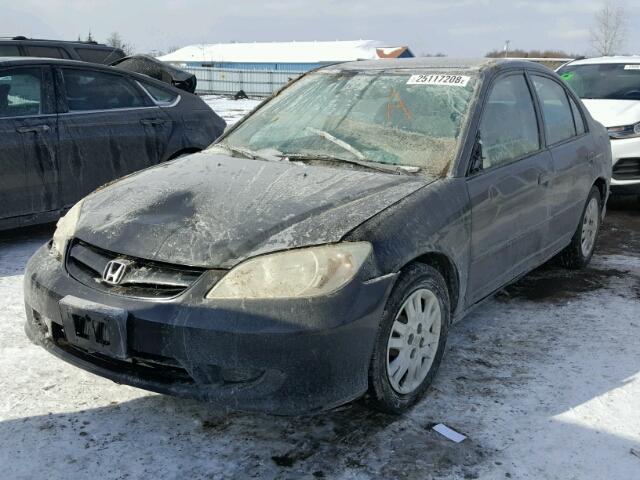 2HGES15584H602688 - 2004 HONDA CIVIC LX BLACK photo 2