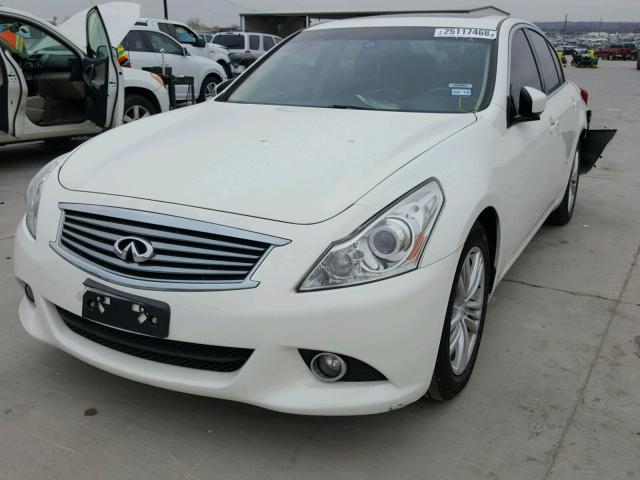 JN1CV6AP6DM725231 - 2013 INFINITI G37 BASE WHITE photo 2