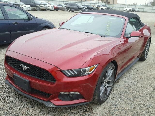 1FATP8UH7H5306186 - 2017 FORD MUSTANG BURGUNDY photo 2