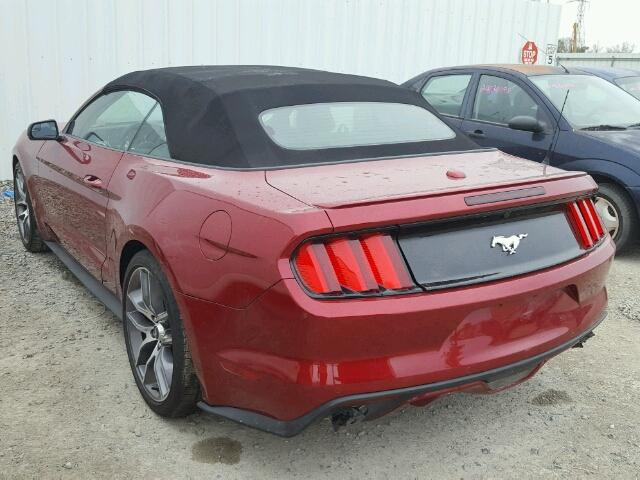 1FATP8UH7H5306186 - 2017 FORD MUSTANG BURGUNDY photo 3
