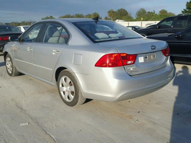 KNAGG4A81A5394065 - 2010 KIA OPTIMA LX SILVER photo 3