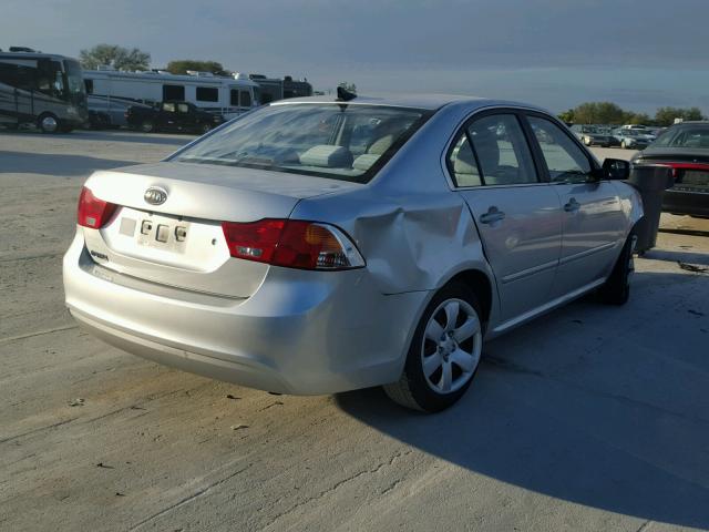 KNAGG4A81A5394065 - 2010 KIA OPTIMA LX SILVER photo 4