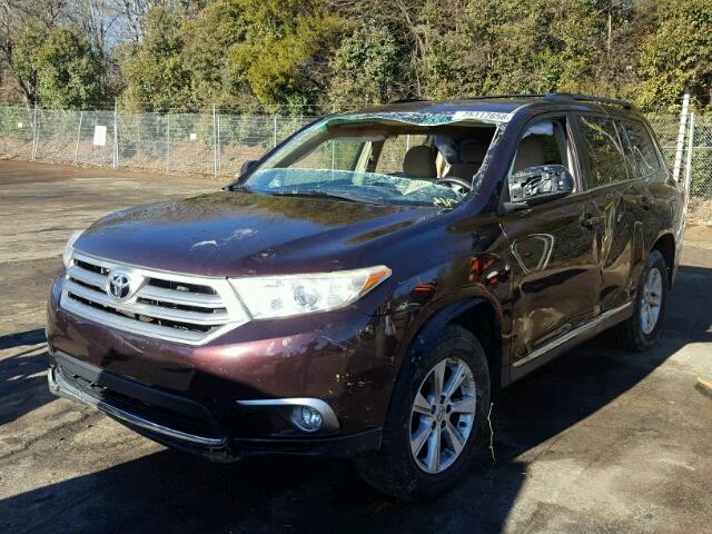 5TDZA3EH2BS010615 - 2011 TOYOTA HIGHLANDER PURPLE photo 2