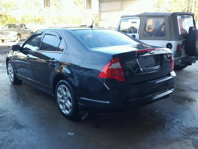 3FAHP0HA7AR292961 - 2010 FORD FUSION SE BLACK photo 3