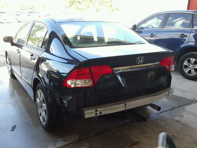 2HGFA16599H532356 - 2009 HONDA CIVIC LX BLACK photo 3