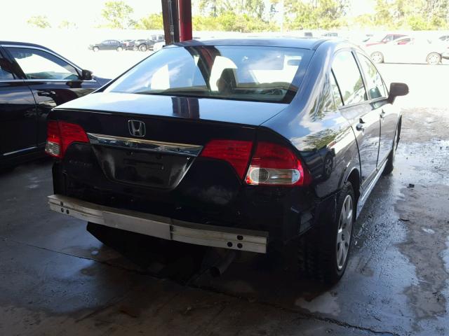 2HGFA16599H532356 - 2009 HONDA CIVIC LX BLACK photo 4