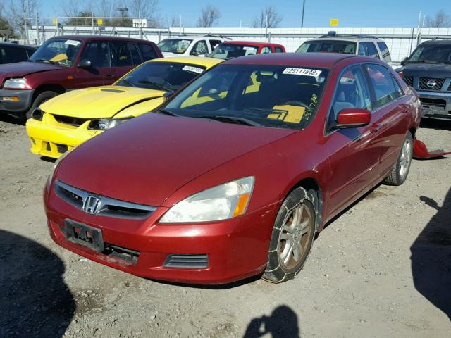 1HGCM56337A088287 - 2007 HONDA ACCORD SE RED photo 2