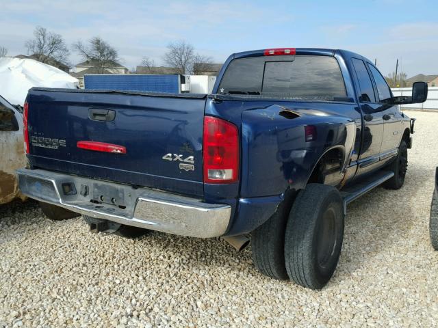 3D7MU48C03G805353 - 2003 DODGE RAM 3500 S BLUE photo 4