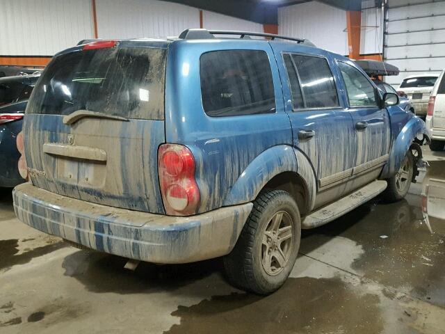 1D4HB48N36F178286 - 2006 DODGE DURANGO SL BLUE photo 4