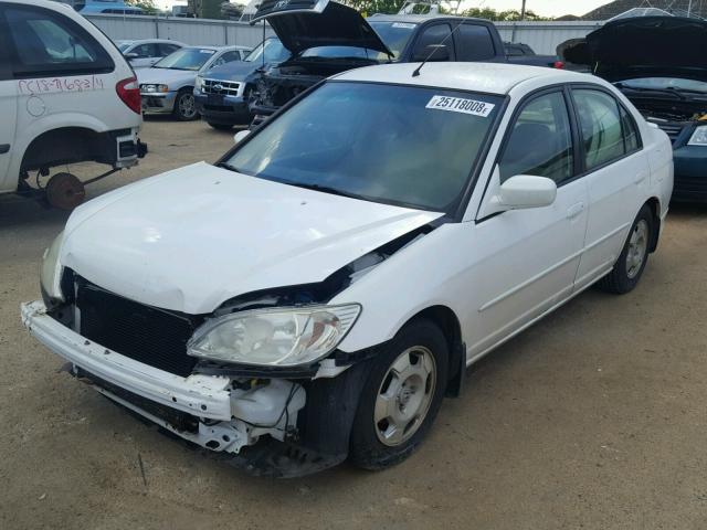 JHMES96655S011201 - 2005 HONDA CIVIC HYBR WHITE photo 2