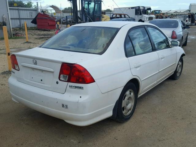 JHMES96655S011201 - 2005 HONDA CIVIC HYBR WHITE photo 4