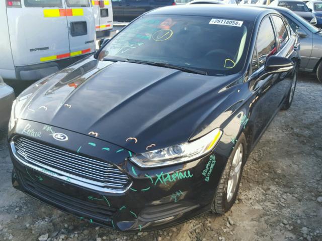 1FA6P0H77F5118393 - 2015 FORD FUSION SE BLACK photo 2