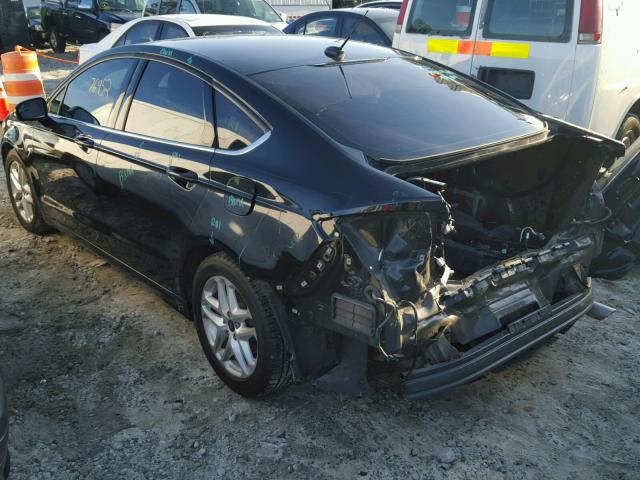 1FA6P0H77F5118393 - 2015 FORD FUSION SE BLACK photo 3