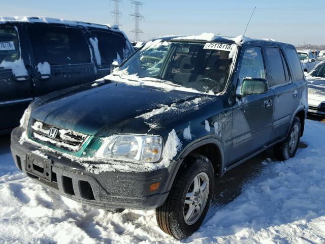 JHLRD1860XC051035 - 1999 HONDA CR-V EX GREEN photo 2