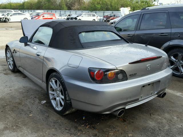 JHMAP21474T001968 - 2004 HONDA S2000 SILVER photo 3