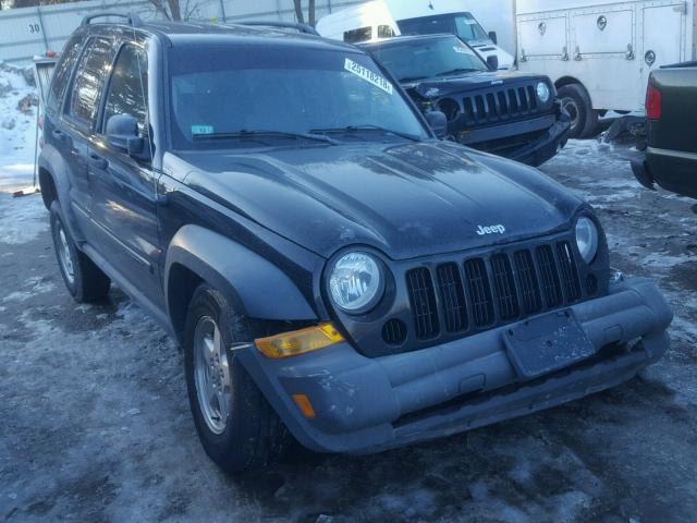 1J4GL48K66W224506 - 2006 JEEP LIBERTY SP BLACK photo 1