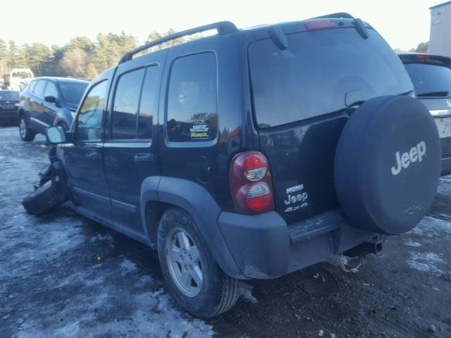 1J4GL48K66W224506 - 2006 JEEP LIBERTY SP BLACK photo 3