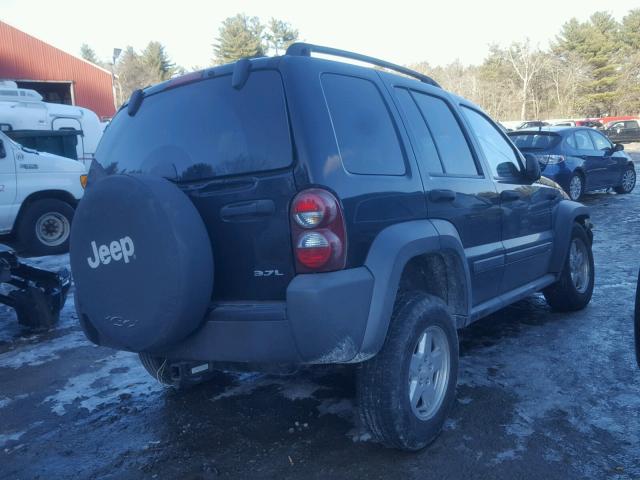 1J4GL48K66W224506 - 2006 JEEP LIBERTY SP BLACK photo 4