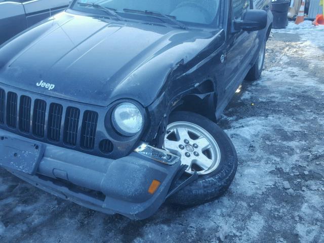 1J4GL48K66W224506 - 2006 JEEP LIBERTY SP BLACK photo 9
