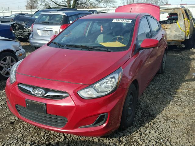 KMHCT4AEXCU200530 - 2012 HYUNDAI ACCENT GLS RED photo 2