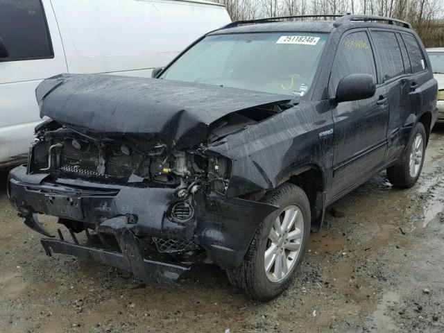 JTEGW21A670020839 - 2007 TOYOTA HIGHLANDER BLACK photo 2