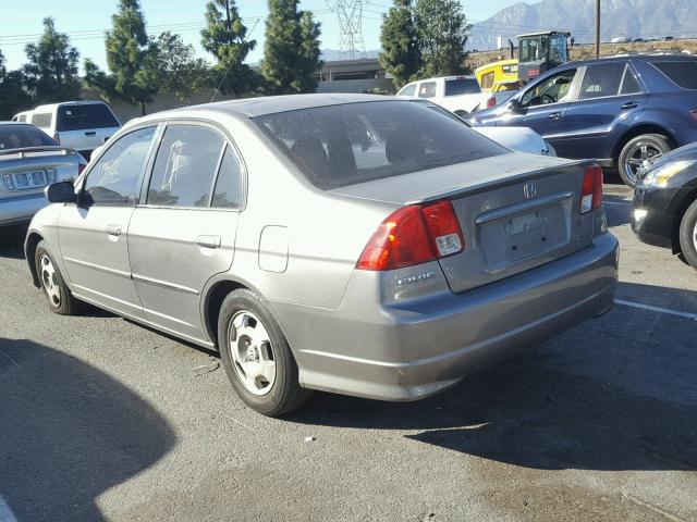 JHMES966X5S009346 - 2005 HONDA CIVIC HYBR GRAY photo 3