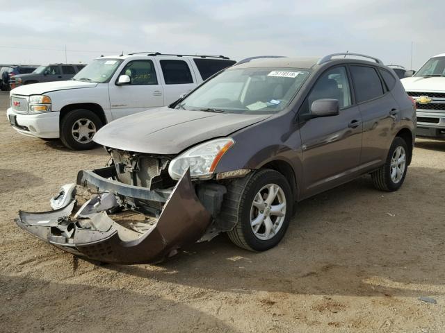 JN8AS58T78W001038 - 2008 NISSAN ROGUE S BROWN photo 2