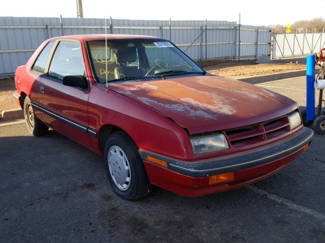 1B3XP44D5LN153027 - 1990 DODGE SHADOW RED photo 1