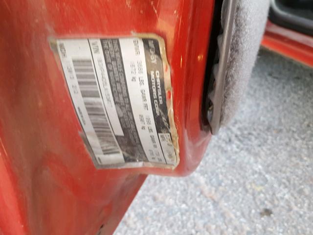 1B3XP44D5LN153027 - 1990 DODGE SHADOW RED photo 10