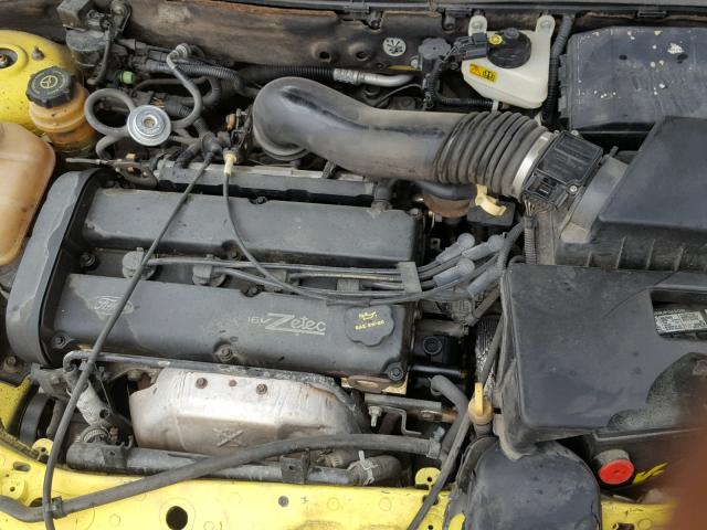 3FAFP31331R229408 - 2001 FORD FOCUS ZX3 YELLOW photo 7