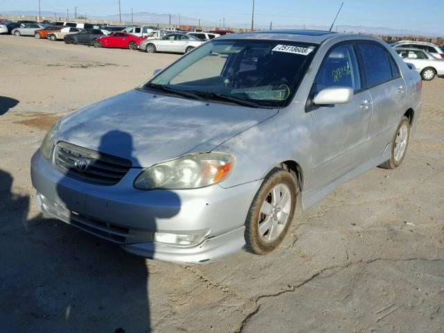 1NXBR32E33Z103317 - 2003 TOYOTA COROLLA CE SILVER photo 2