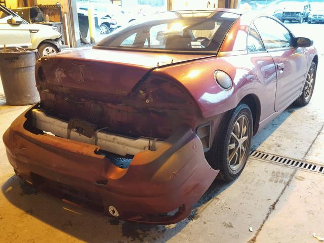 4A3AC44G4YE125248 - 2000 MITSUBISHI ECLIPSE GS RED photo 4