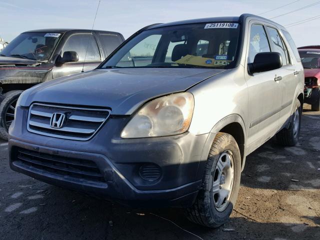 JHLRD78596C005518 - 2006 HONDA CR-V LX GRAY photo 2