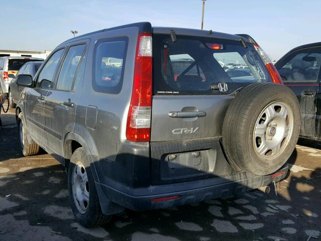 JHLRD78596C005518 - 2006 HONDA CR-V LX GRAY photo 3