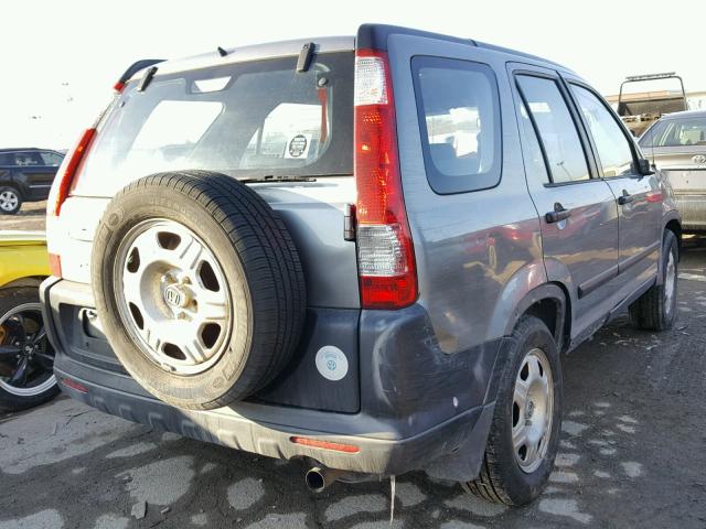 JHLRD78596C005518 - 2006 HONDA CR-V LX GRAY photo 4