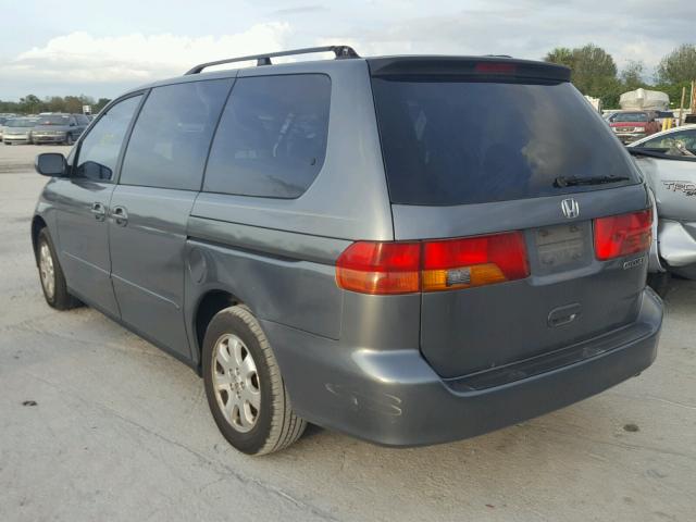 2HKRL18902H517909 - 2002 HONDA ODYSSEY EX GRAY photo 3