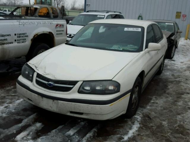 2G1WF52K949412782 - 2004 CHEVROLET IMPALA WHITE photo 2