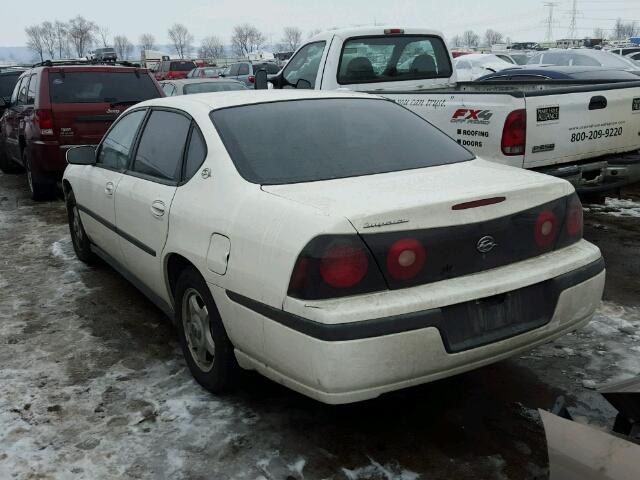 2G1WF52K949412782 - 2004 CHEVROLET IMPALA WHITE photo 3