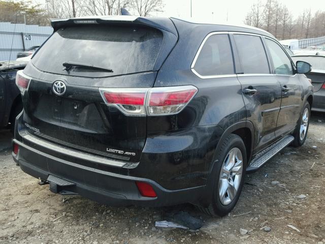 5TDDKRFH0GS273265 - 2016 TOYOTA HIGHLANDER BLACK photo 4