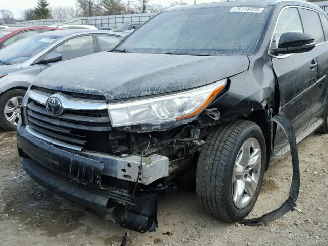 5TDDKRFH0GS273265 - 2016 TOYOTA HIGHLANDER BLACK photo 9