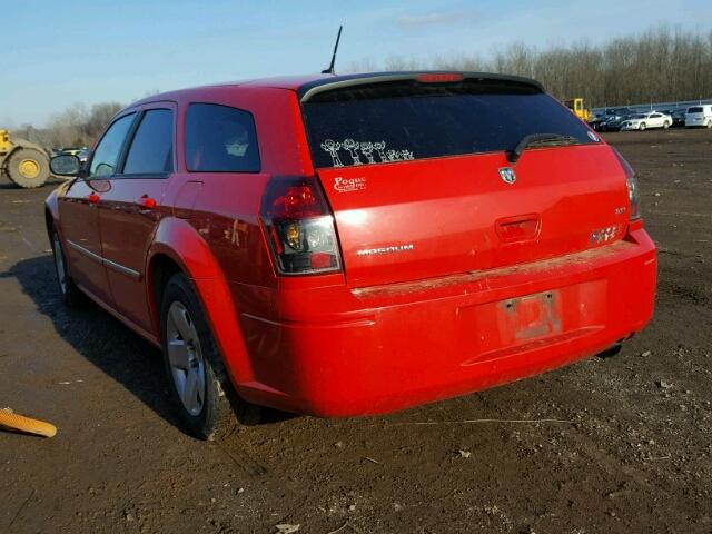 2D4FV37V08H124357 - 2008 DODGE MAGNUM SXT RED photo 3