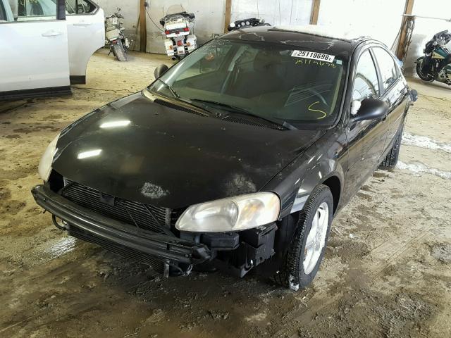 1B3EL46R34N411316 - 2004 DODGE STRATUS SX BLACK photo 2