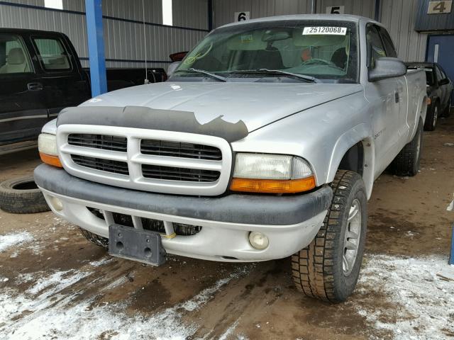 1B7GG32N72S659107 - 2002 DODGE DAKOTA SPO SILVER photo 2