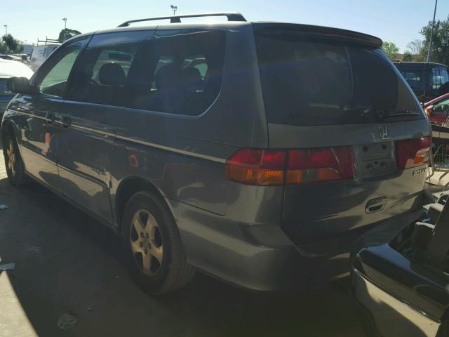 2HKRL18912H552720 - 2002 HONDA ODYSSEY EX GRAY photo 3