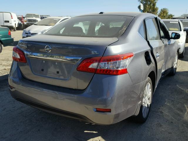 3N1AB7AP6FY316927 - 2015 NISSAN SENTRA S GRAY photo 4