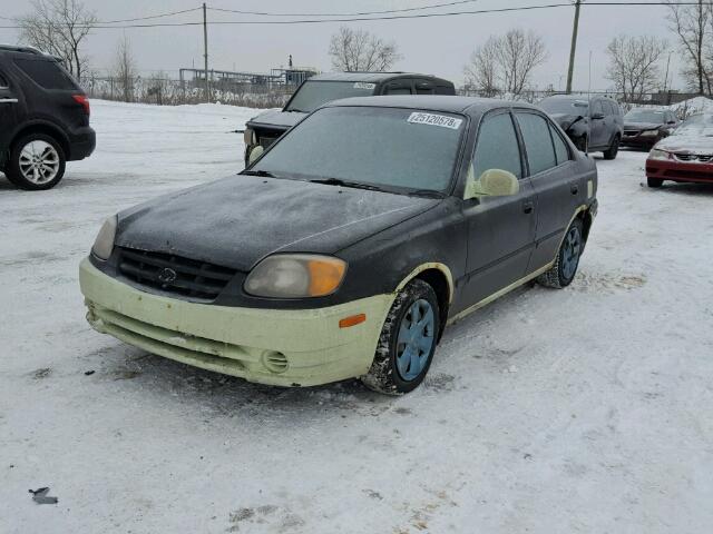 KMHCG45C05U626128 - 2005 HYUNDAI ACCENT GL TWO TONE photo 2