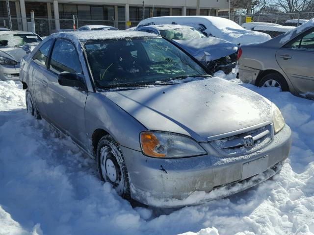 1HGEM21562L038965 - 2002 HONDA CIVIC LX SILVER photo 1