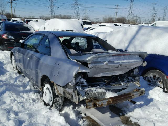 1HGEM21562L038965 - 2002 HONDA CIVIC LX SILVER photo 3