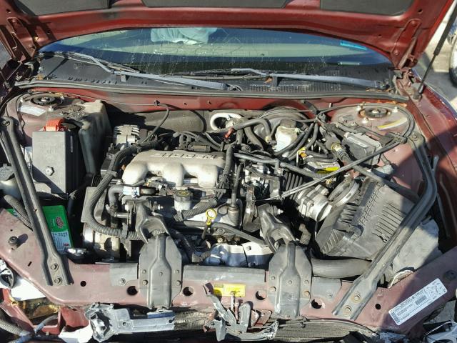 2G4WY55J1Y1348239 - 2000 BUICK CENTURY LI BURGUNDY photo 7