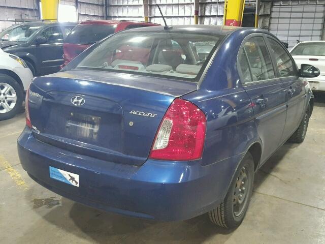 KMHCN46C28U236916 - 2008 HYUNDAI ACCENT GLS BLUE photo 4